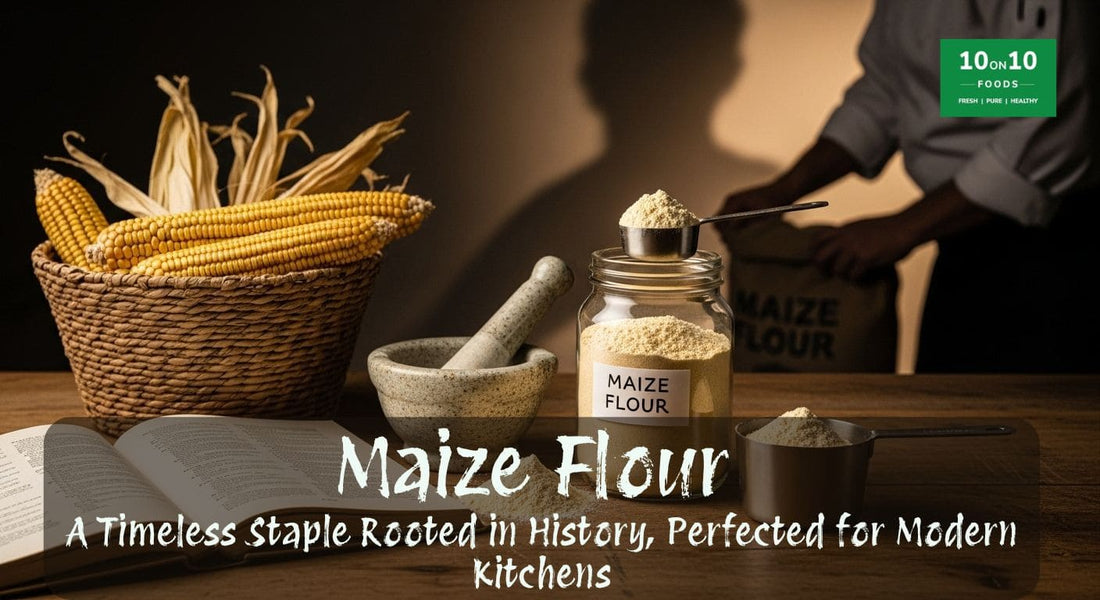 Maize flour (makki atta) with maize corn cobs