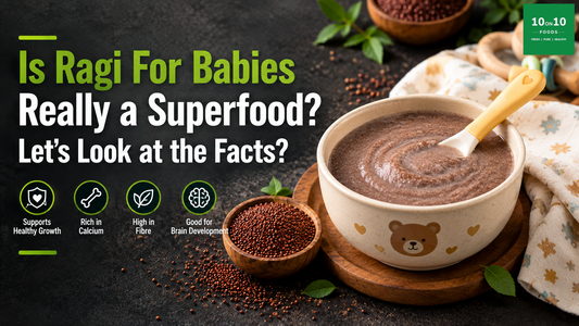 Ragi for babies served as a nutritious porridge with baby spoon