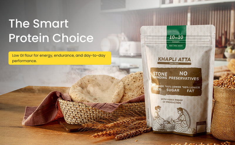 Khapli Atta (Emmer Wheat Flour) – Stone-Ground, High-Fibre