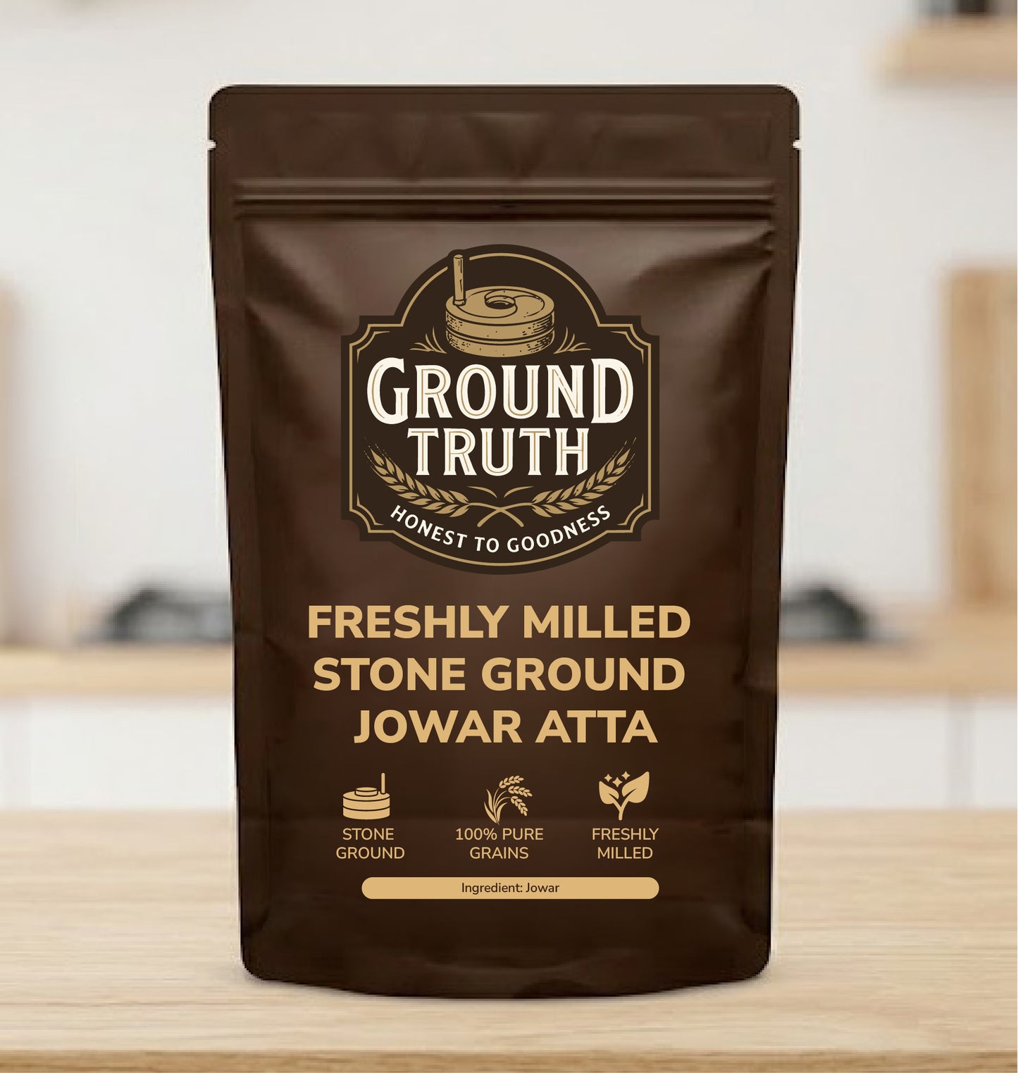 FRESHLY MILLED STONE GROUND JOWAR ATTA - GT