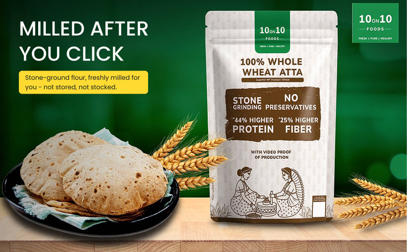 100% Whole Wheat Atta - 10on10foods