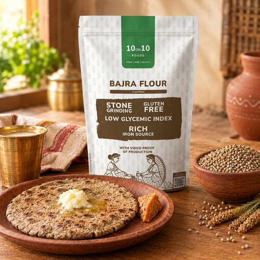 Bajra Atta, Stone-Ground Pearl Millet Flour, Fresh