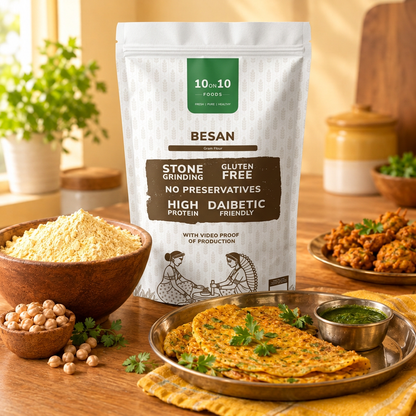 Besan, Stone-Ground Gram Flour, Milled Fresh