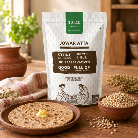 Jowar Atta, Stone-Ground Sorghum Flour, Milled Fresh