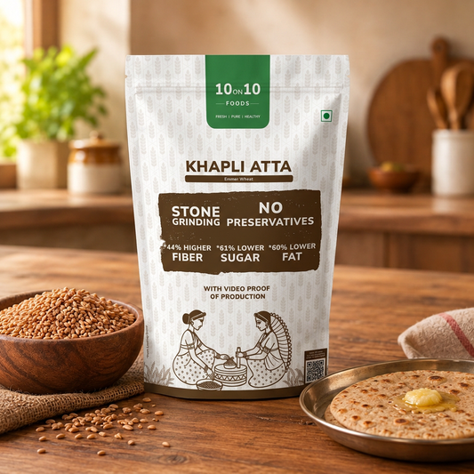 Khapli Atta (Emmer Wheat), Stone-Ground, 14.5g Fibre