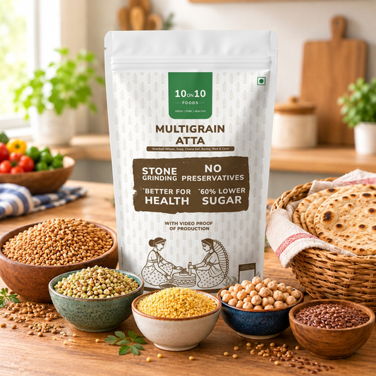 8-Grain Multigrain Atta, Stone-Ground, Milled Fresh