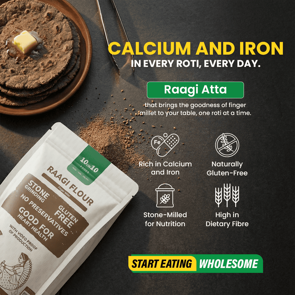 Atta Rajpot Protein Content in High Protein Atta vs Regular Wheat Atta – 10on10Foods