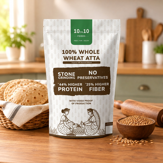 100% Whole Wheat Chakki Atta, Stone-Ground Fresh